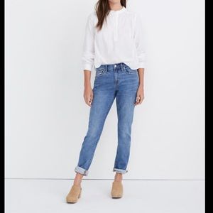 Madewell slim boyjean in willowbrush wash sz 25